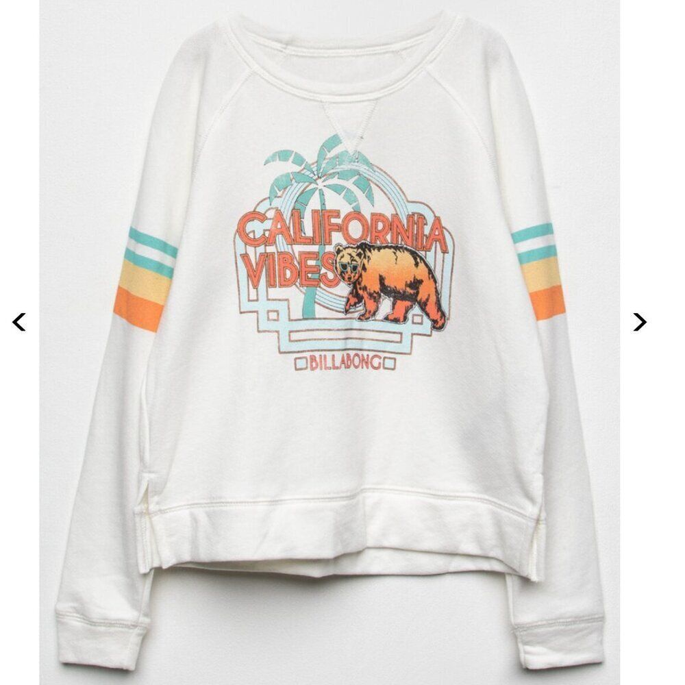 BILLABONG Weekends Here Girls Crew Sweatshirt M